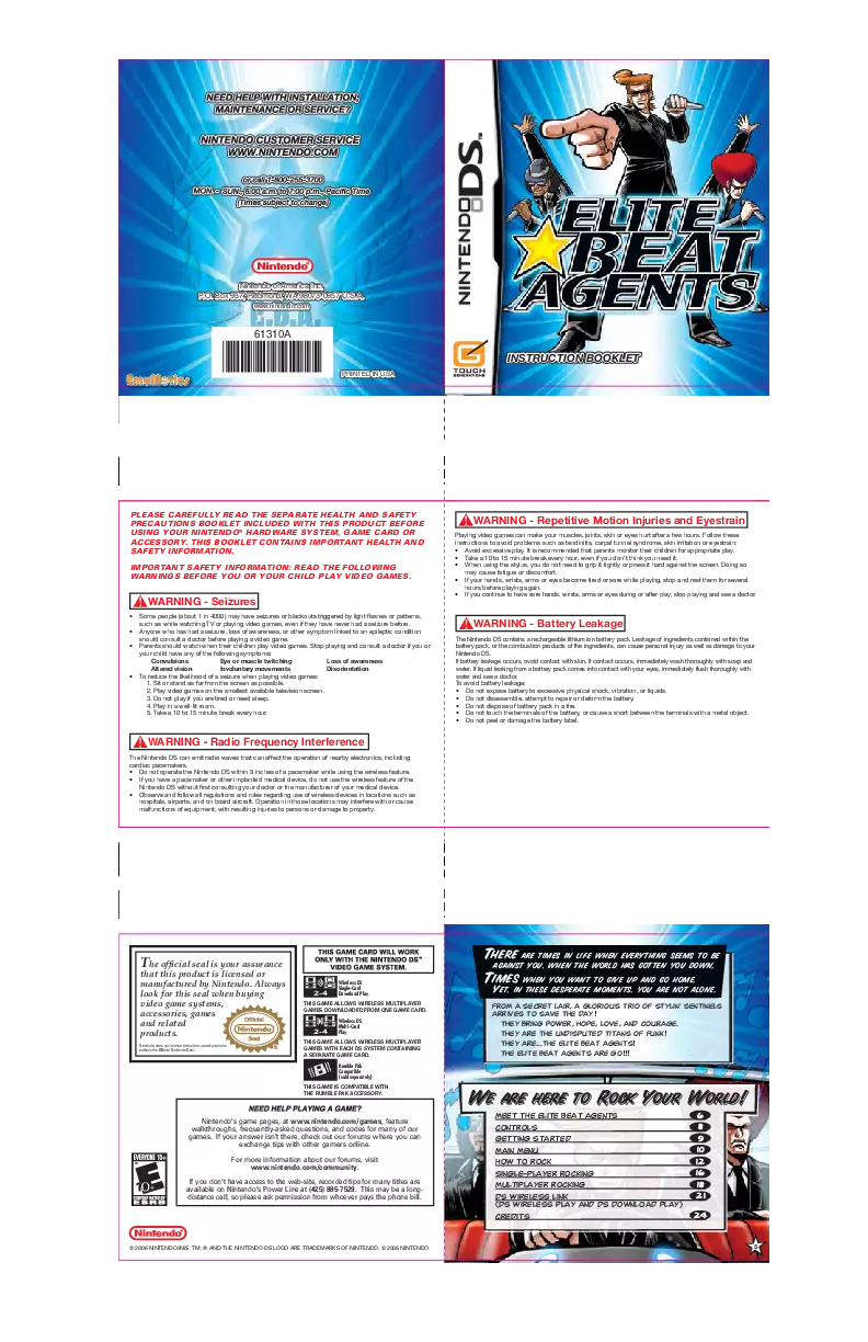 manual for Elite Beat Agents